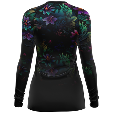Chokefish™ Long Sleeve Rashguard Floral Woman's Shirt-003